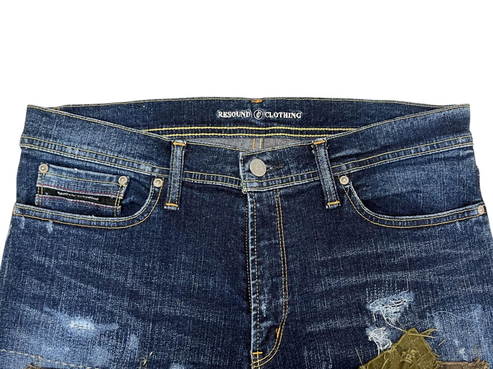 RESOUND CLOTHING サイズ2 ダメージデニム スキニー メンズ RESOUND 
