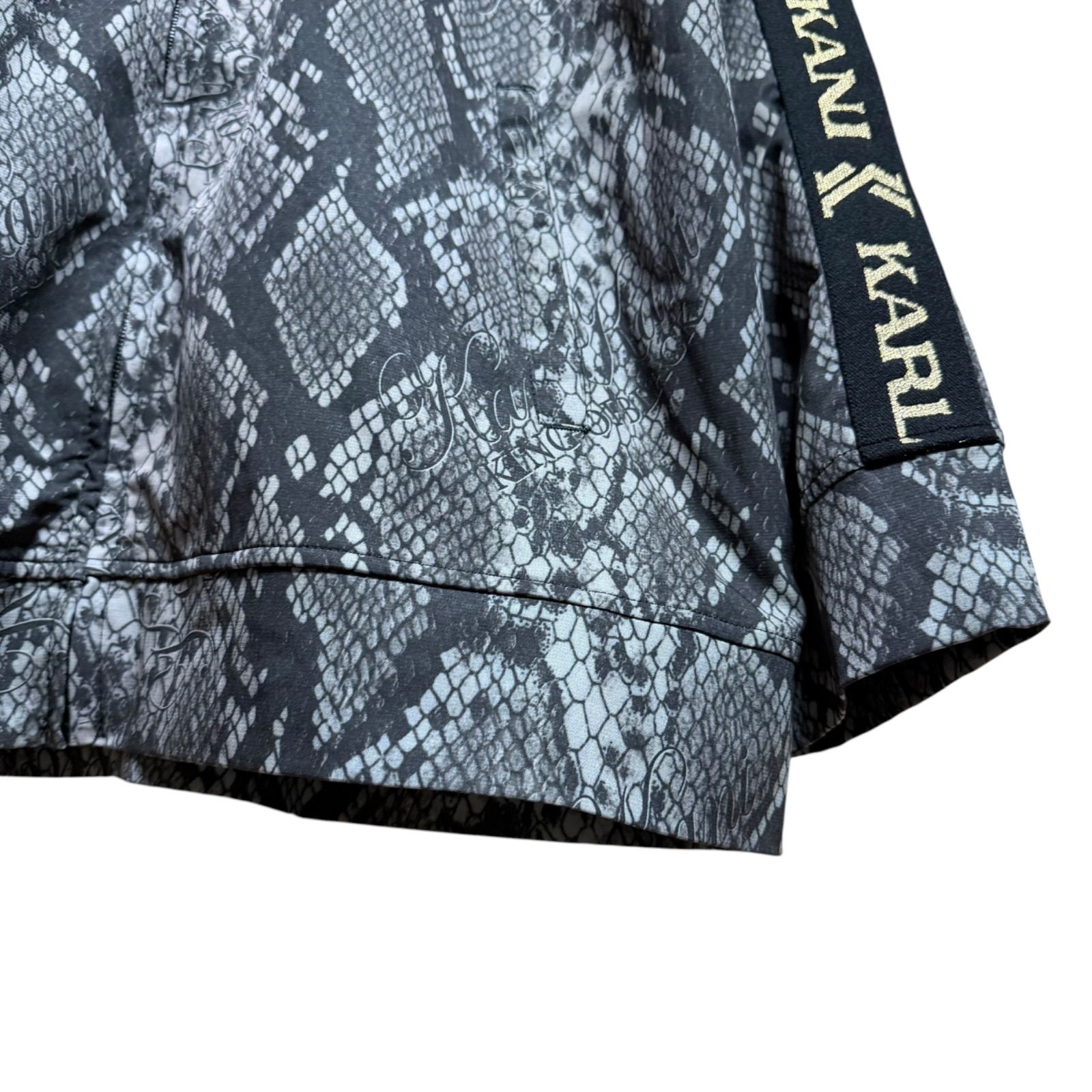Karl Kani カールカナイ パイソン柄 ラメプリント 水陸両用 フルジップ