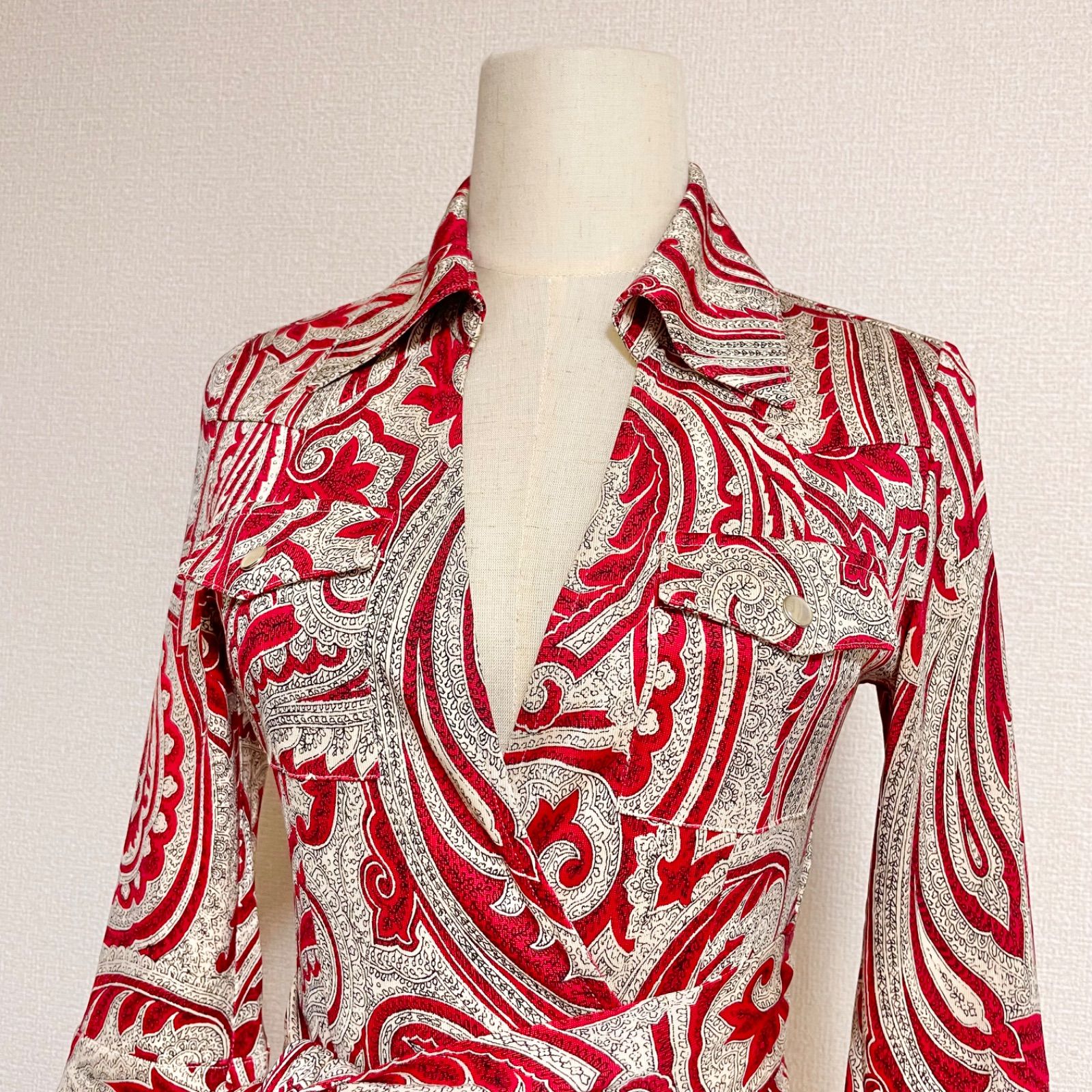 DIANE von FURSTENBERG / DVF シルク100% 襟付き カシュクール 巻き