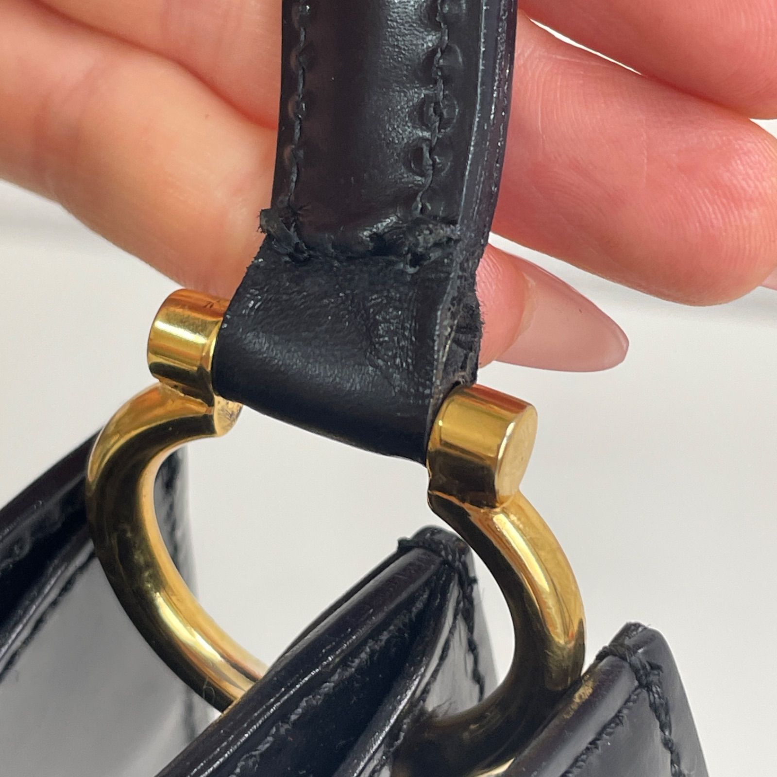 ブラック ハンドバッグ ゴールド金具 High-Class ハンドバッグ ブラック ゴールド金具 ショルダーバッグ