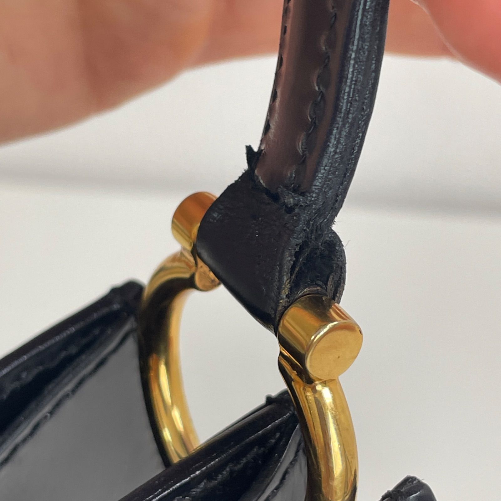 High-Class ハンドバッグ ブラック ゴールド金具 ショルダーバッグ
