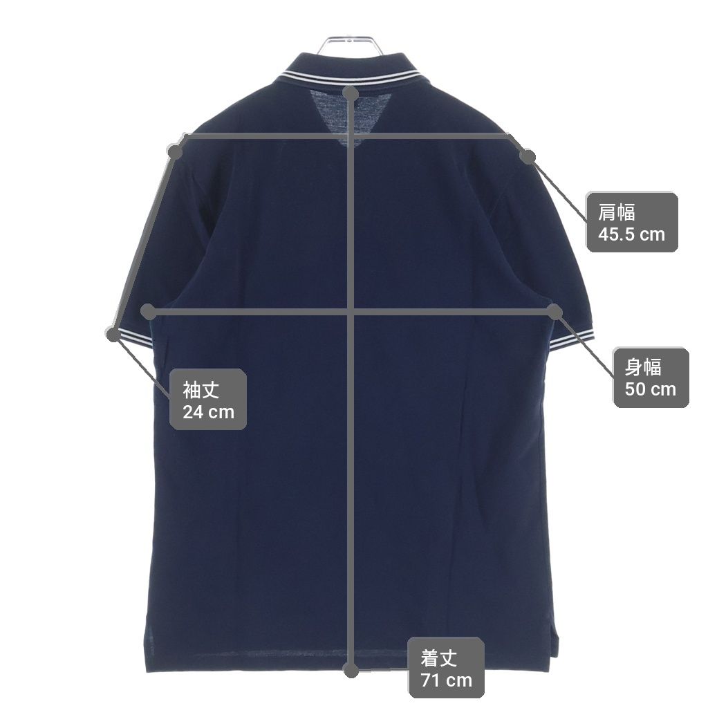 GUCCI (グッチ) ウェブライン 半袖 ポロシャツ ネイビー 283105 - メルカリ