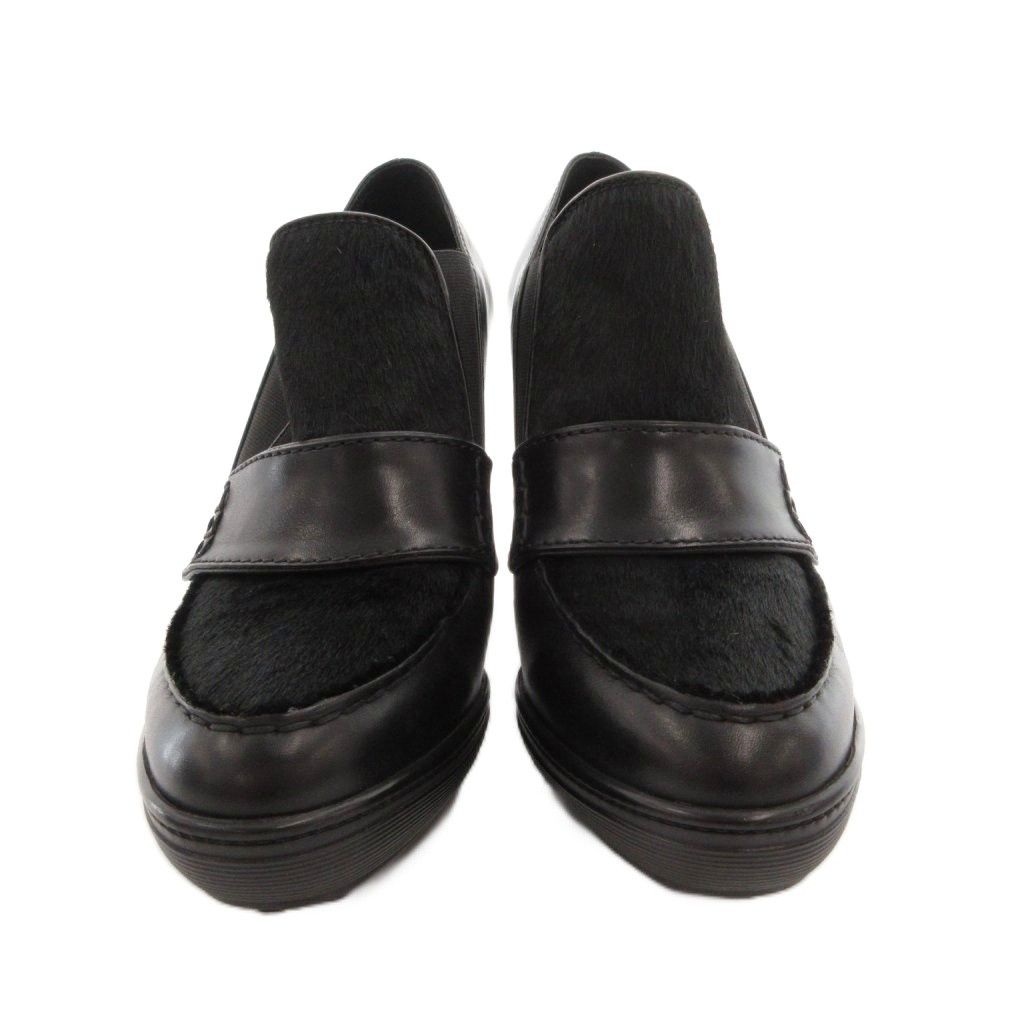 Tod`s チャンキーヒールローファー レザー #37 ブラック 箱 袋 Tod`s