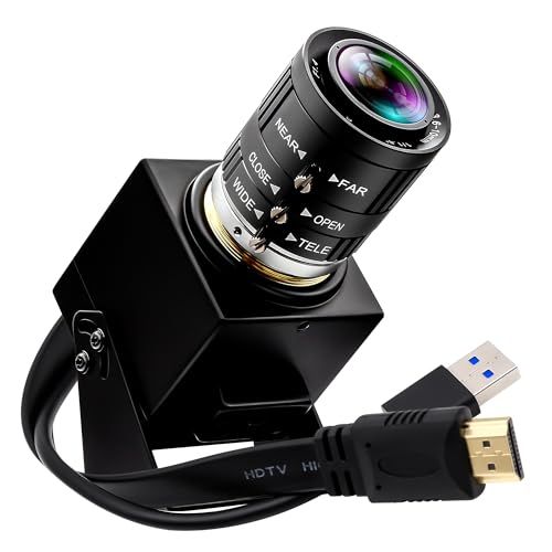 ☆新品☆ELP 4K 60fps 高速カメラ USB3.0 & HDMI デュアル同時出力 3倍マニュアルCSマウントバリフォーカルレンズ 2倍デジタルズーム付き H.264 セキュリティカメラ コンピューター テレビ プロジェクター ビデオ会議用