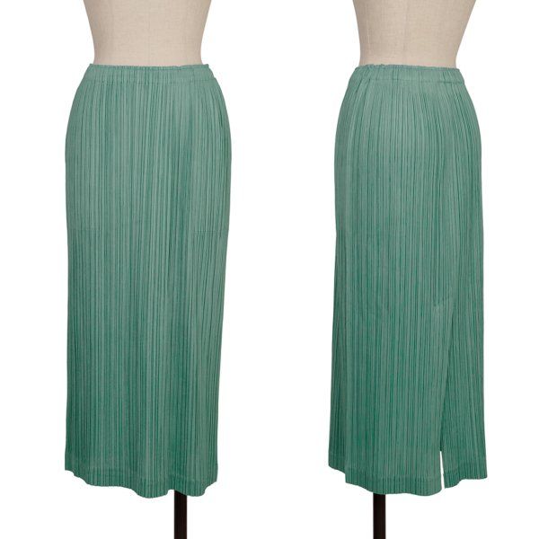 プリーツプリーズPLEATS PLEASE バックスリットAラインスカート ターコイズ3 24,247円