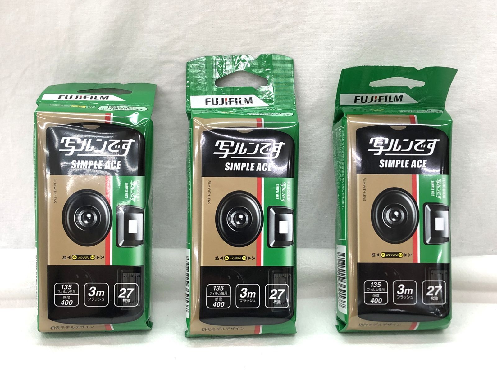 未使用品】FUJIFILM 写ルンです SIMPLE ACE 27枚撮 3個セット - メルカリ