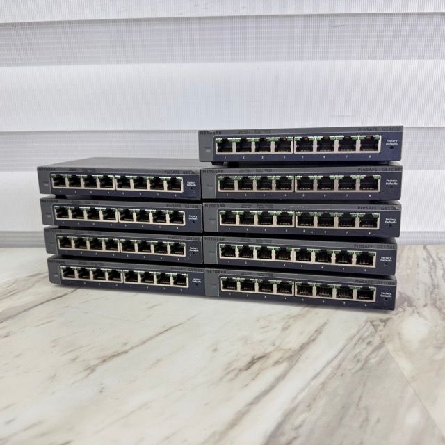 NETGEAR ネットギア GS108Ev3 スイッチ Switch ProSAFE LAN スイッチングハブ 9台 8ポート ネットワーク機器【中古】動作保証/517717 8,624円