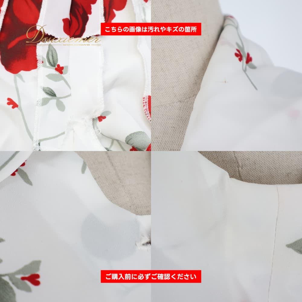 フラメンコ 衣装 CANDELA ブラウス トップス ホワイト系 レッド系 白
