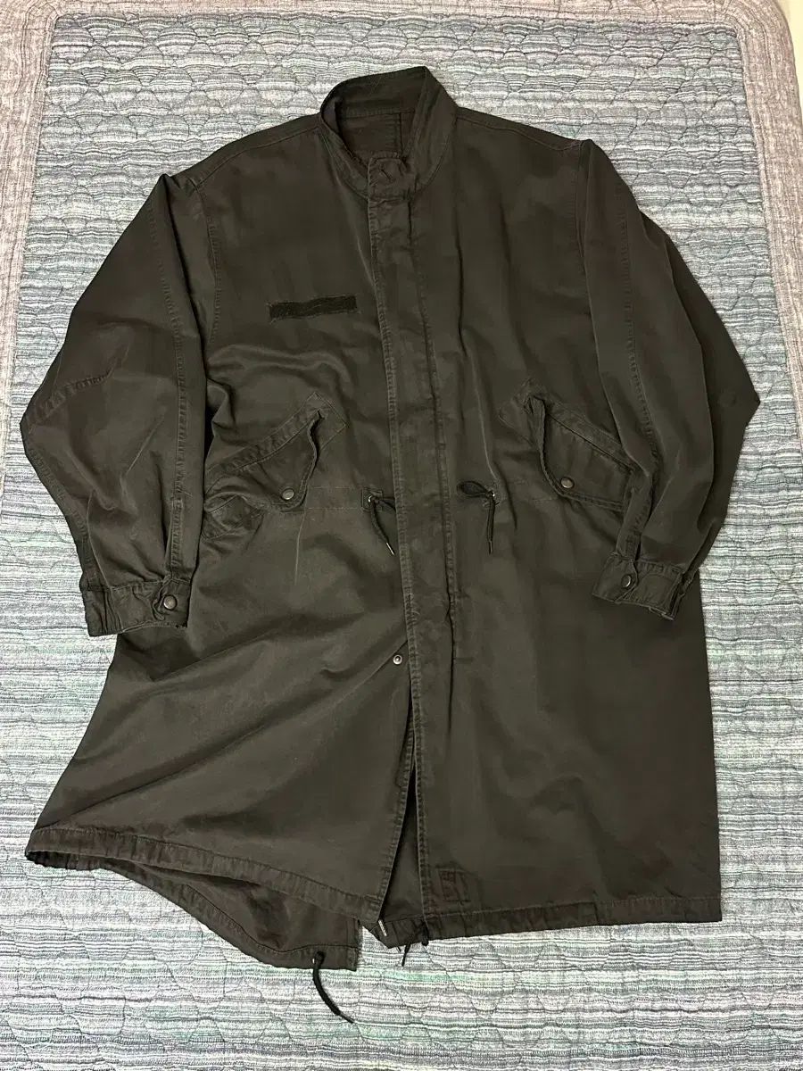Hatchingroom Mods Parka Over Dyed Blue Charcoal