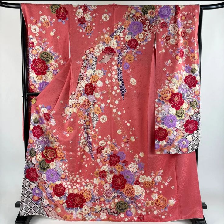 振袖 身丈169cm 裄丈69cm 正絹 名品 振袖 身丈157.5cm 裄丈63cm S 袷