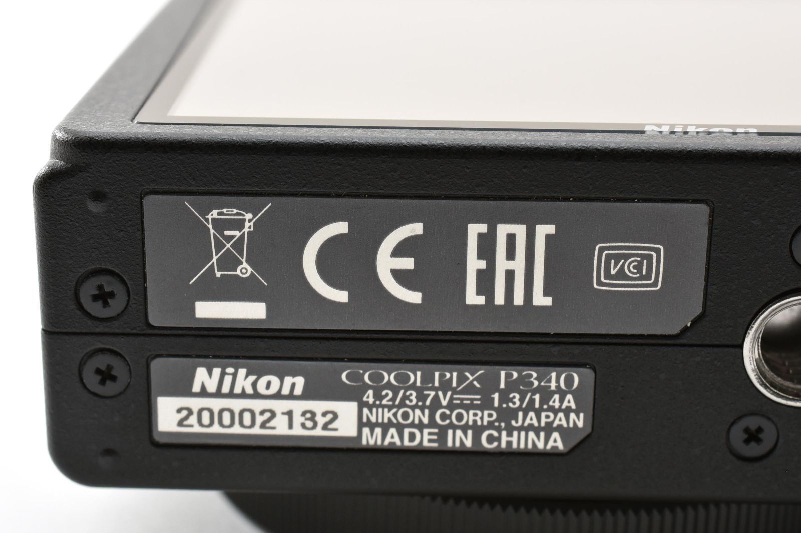 Nikon ニコン COOLPIX P340 ブラック /3306 動作OK 返金保証 - メルカリ