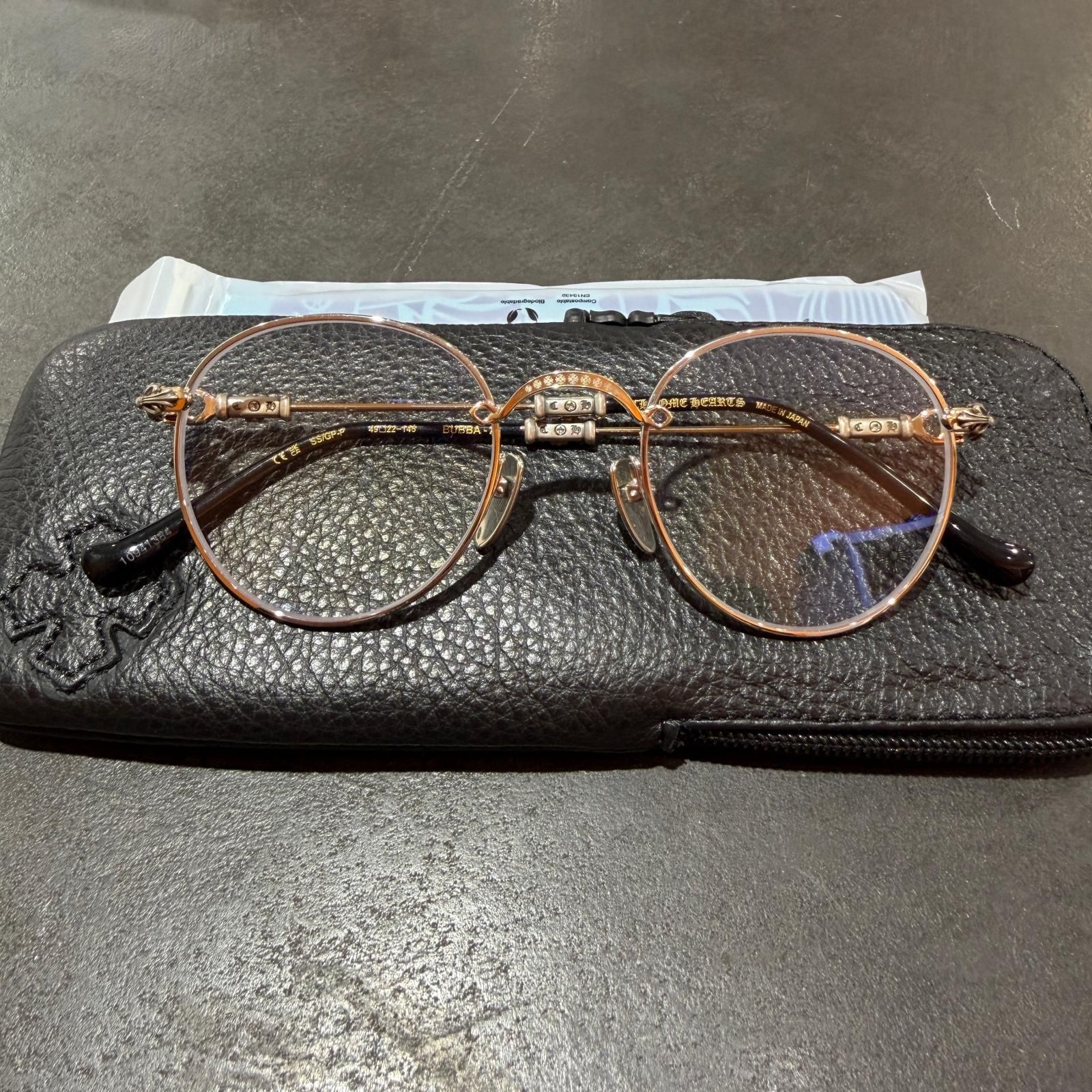 未使用 CHROME HEARTS BUBBA-A ブッバ メガネ サングラス メタル
