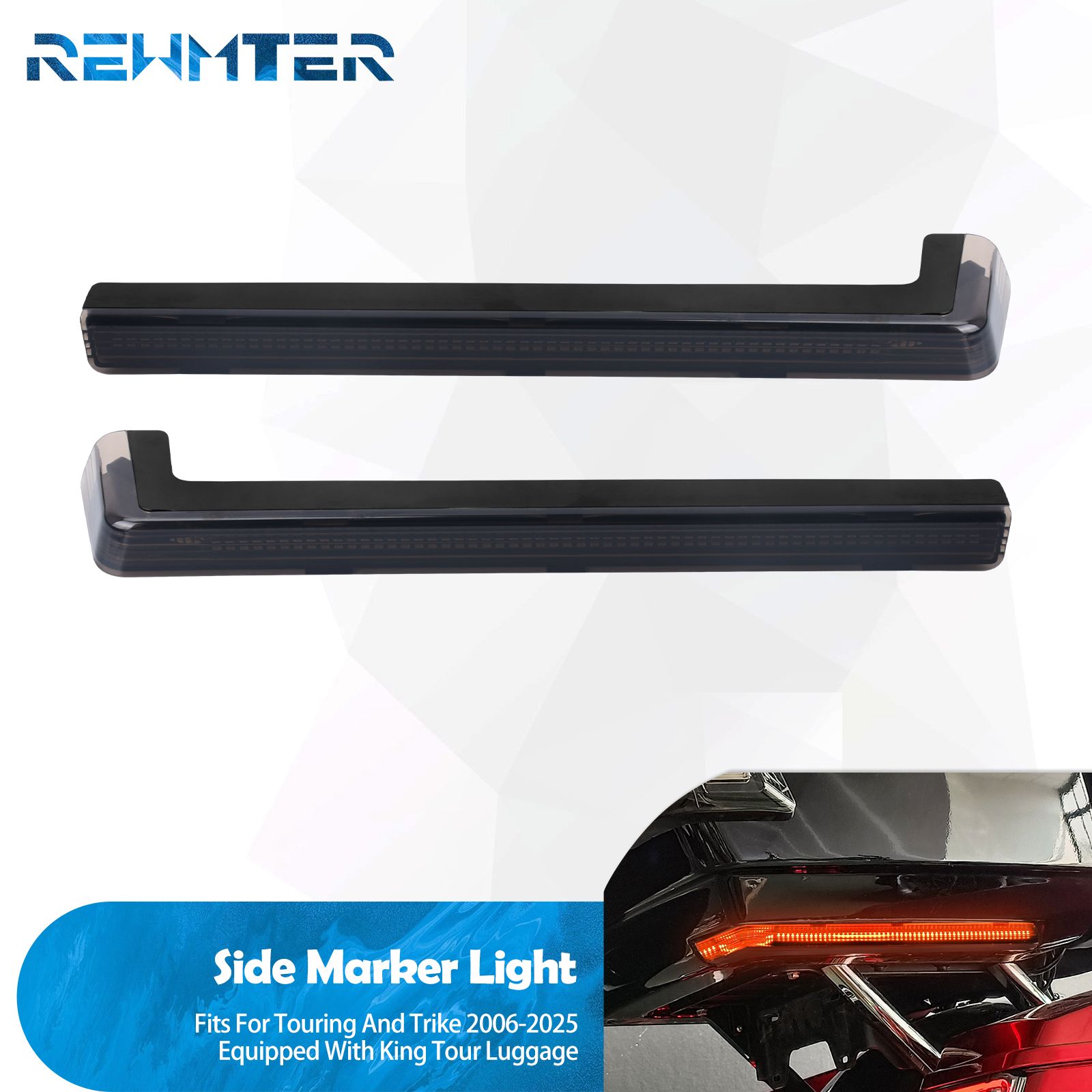 ハーレーツーリング FLTRX 用 LED サイドパネルランプ 2006年以降