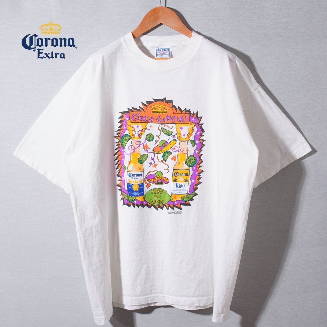 90s USA 企画 コロナ Corona Tシャツ XL ホワイト ヴィンテージ