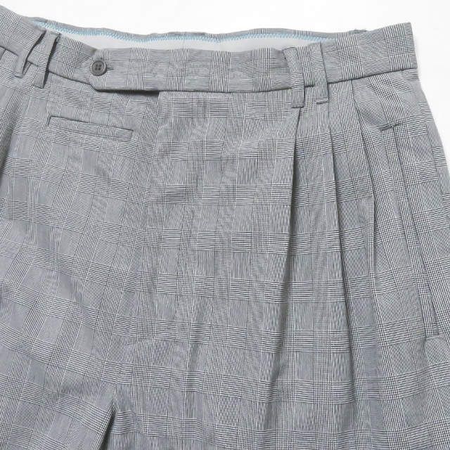 新品 mando マンド 21SS 日本製 GLEN CHECK TUCK WIDE PANTS