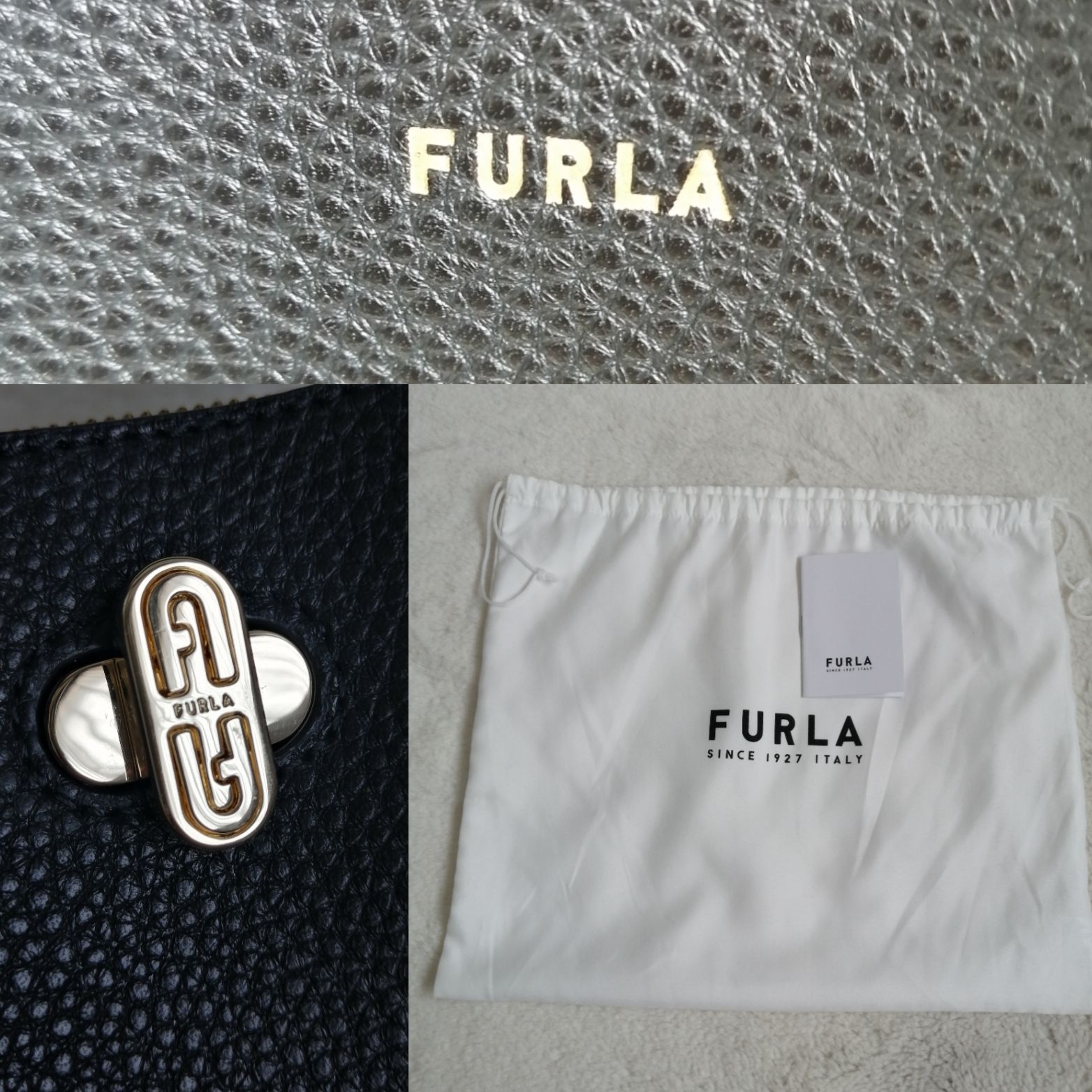 美品☆フルラ ショルダーバッグ ダナエ 2way ハンドバッグ バゲット