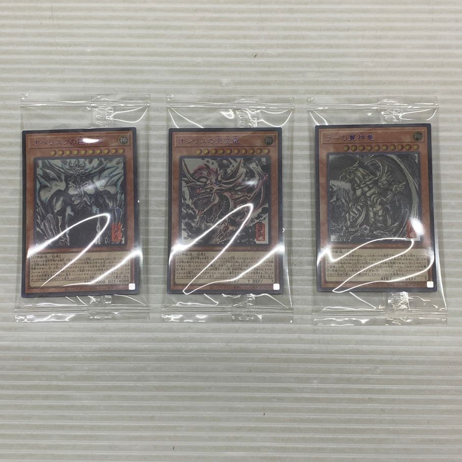 現状渡し品】 遊戯王OCG 三幻神 アートワークシリーズ ミニ掛軸 3幅
