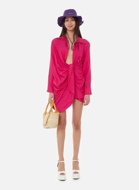 (新品) JACQUEMUS ジャックムス ピンク バイア ONE PIECE 34サイズ