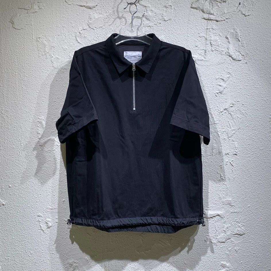 Sacai 25SS Cotton Jersey Half-Zip Polo Shirt 【公式通販】