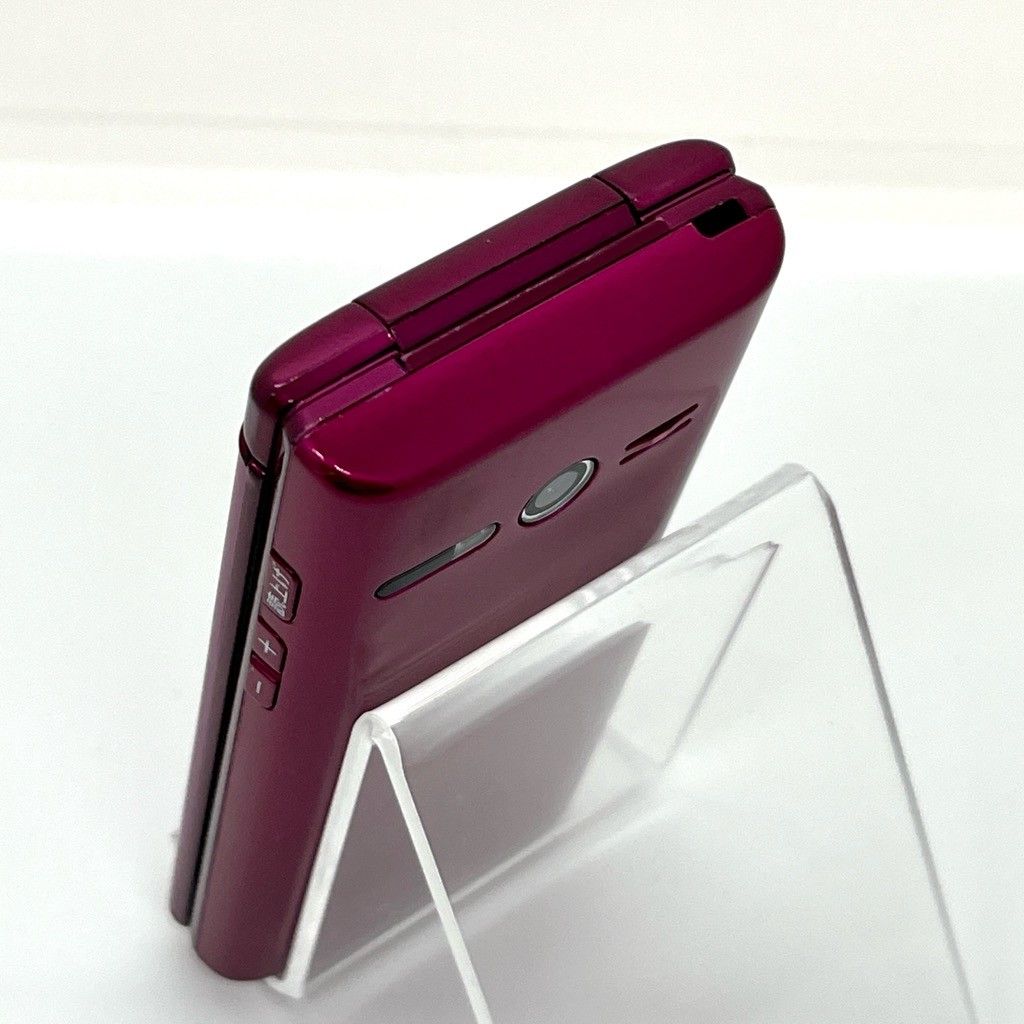 かんたんケータイ KYF38 au SIMロック解除済 ワインレッド 4G LTE 白