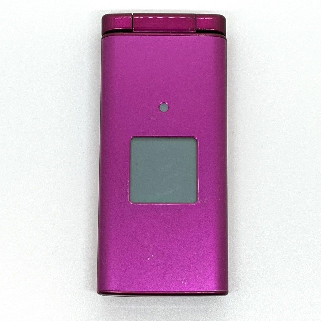 かんたんケータイ KYF38 au SIMロック解除済 ワインレッド 4G LTE 白