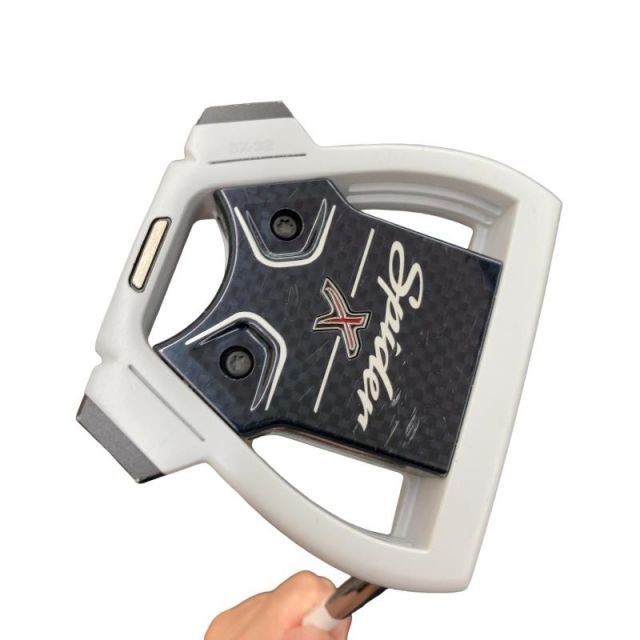 【中古】 テーラーメイド Spider X CHALK/WHITE スモールスラント 34インチ パター PT スチール(ブラック) (フレックスその他) メンズ 男性用 右利き 右用 Cランク ゴルフクラブ
