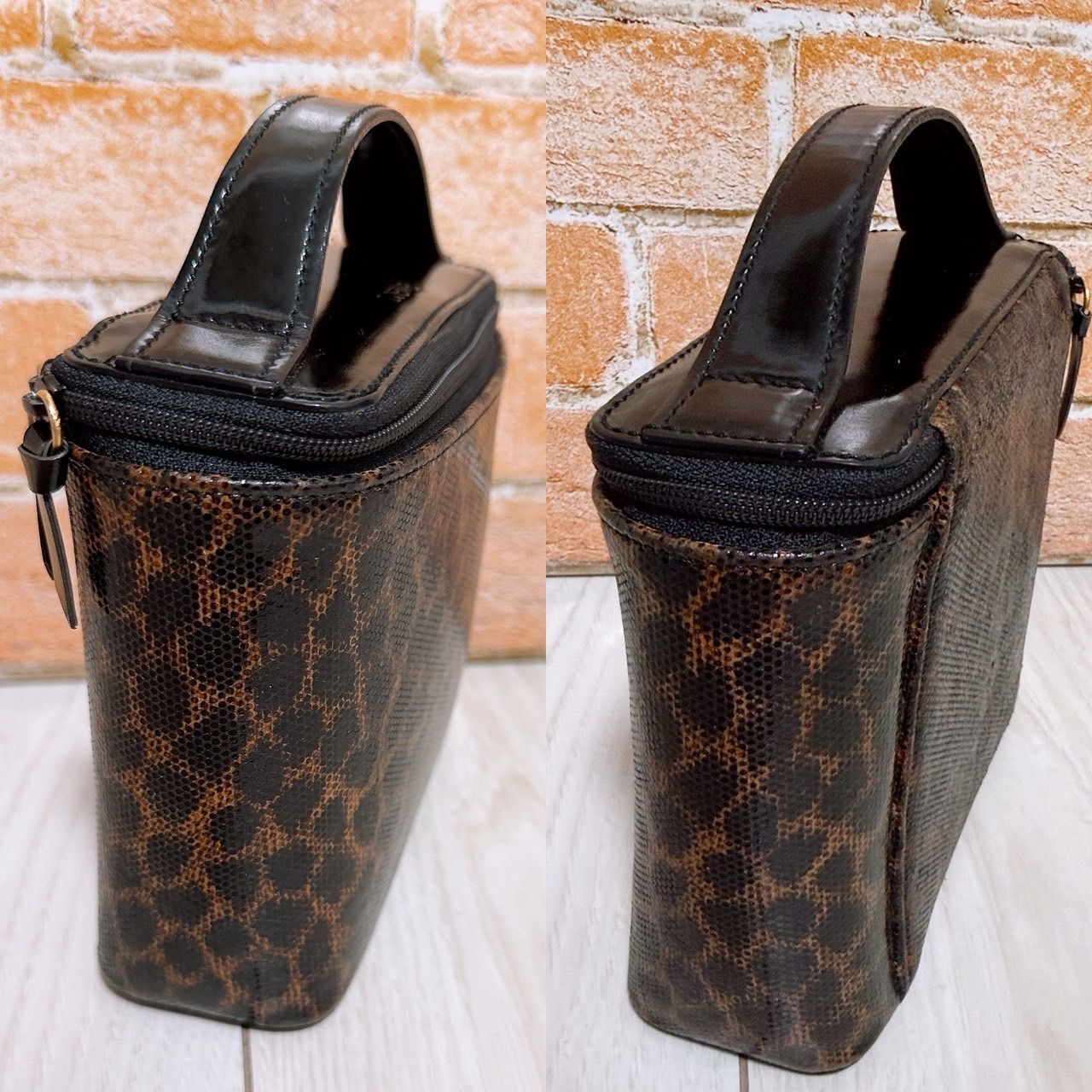 美品)LOEWE(ロエベ)バニティバッグ アニマル柄 - メルカリ