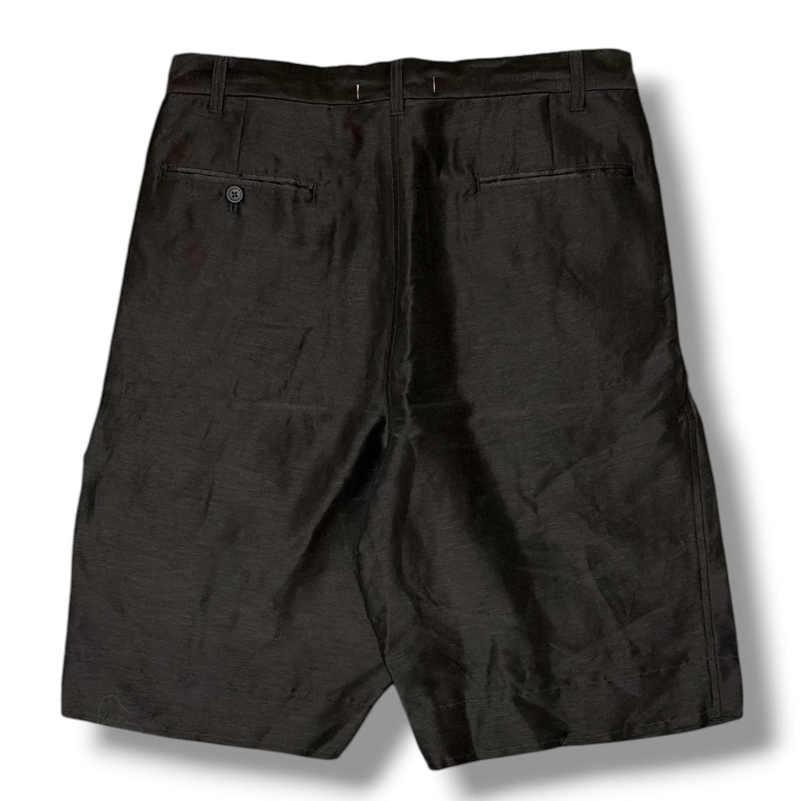 参考上代47300円 未使用 TOHNAI 25SS リネンシルクハーフパンツ ショートパンツ ショーツ トーナイ THO25SS-16WAG ブラック 3 （20239M） 参考上代47300円 未使用 TOHNAI 25SS リネンシルクハーフパンツ