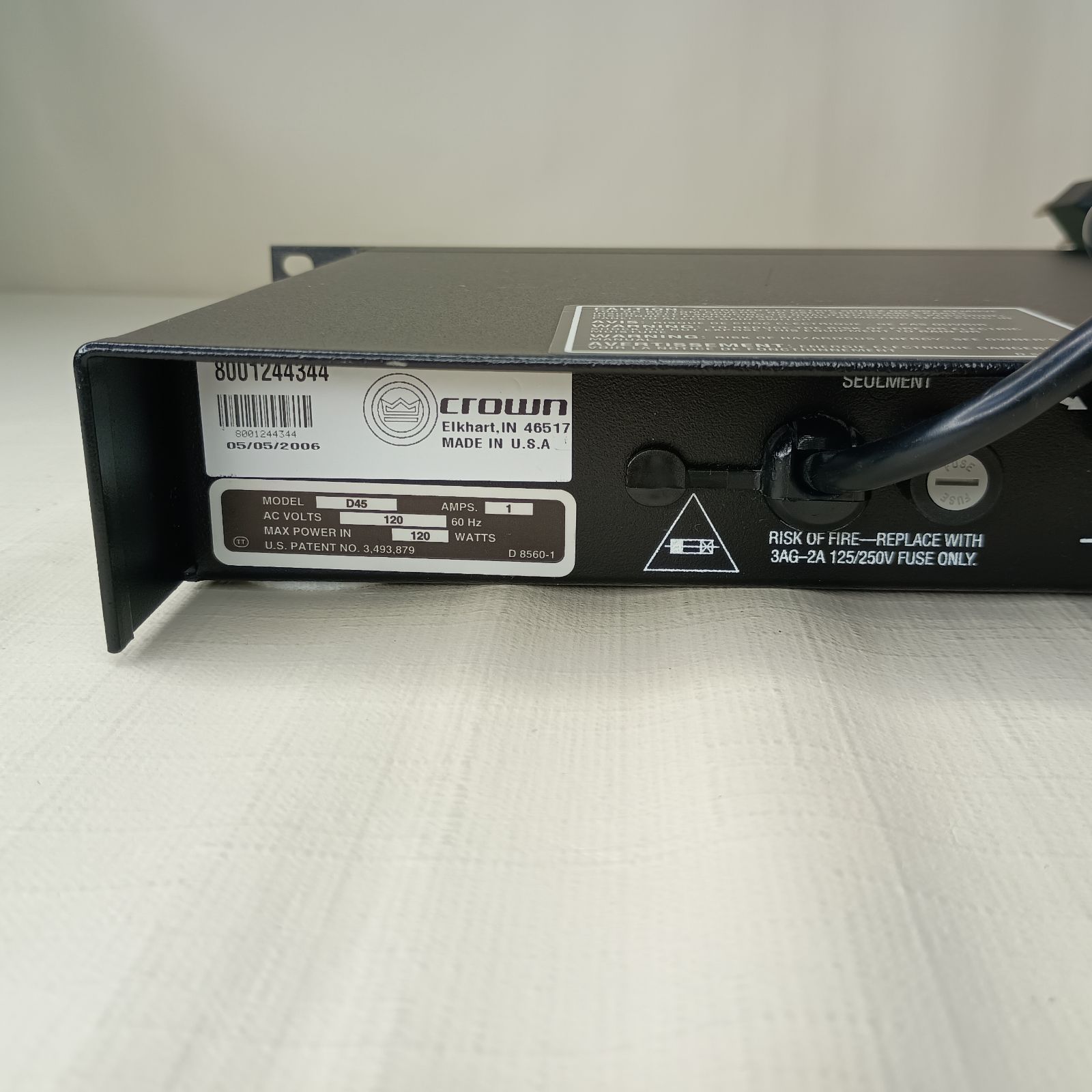 CROWN クラウン プロ用 パワーアンプ D-45 通電確認済み 動作未確認