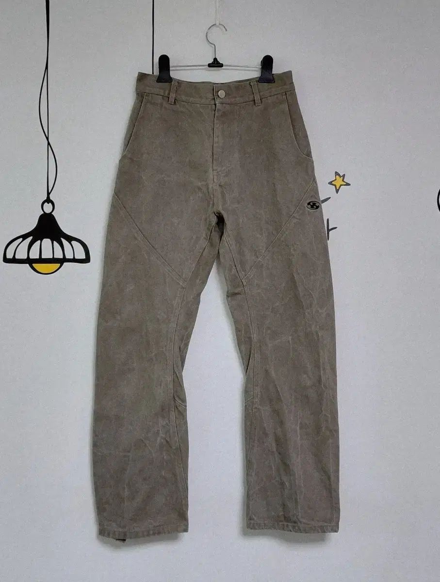 26 27 SAN SAN GEAR スリット ジッパー コットン パンツ (チャコール/グレー系)