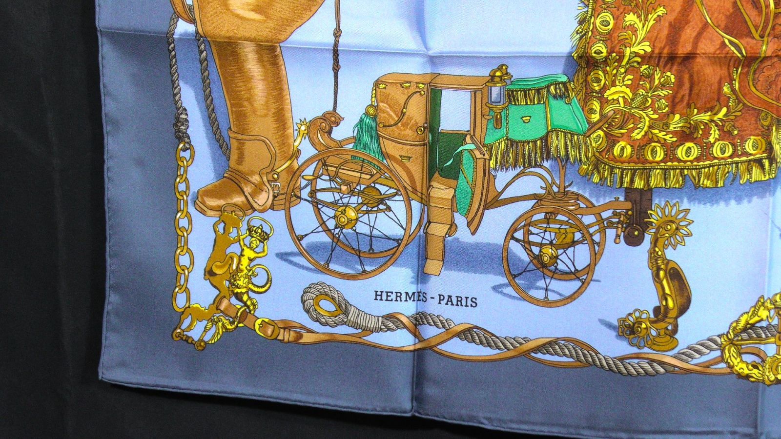 新品 HERMES エルメス スカーフ カレ90 大判シルク100% Musée D676