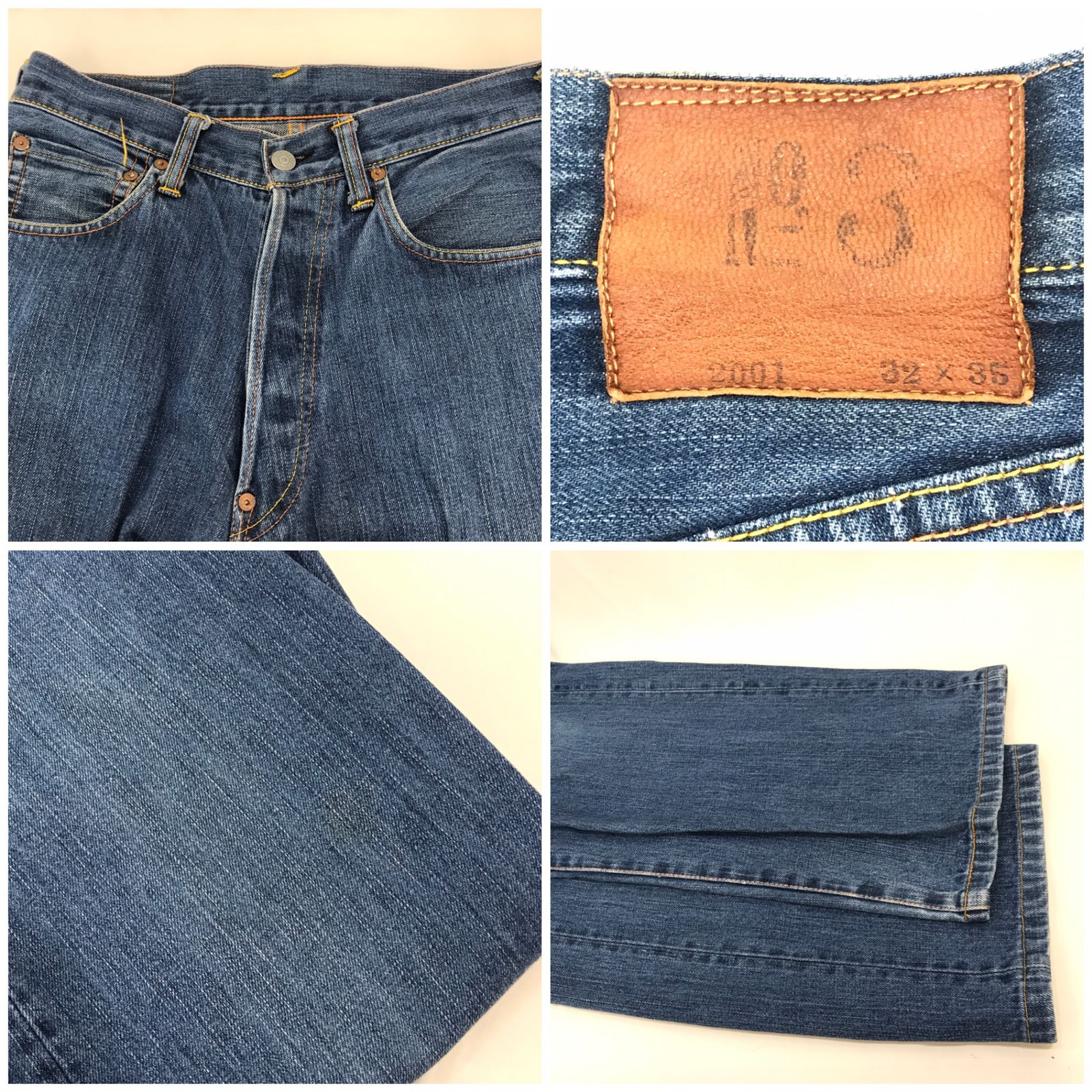 EVISU /エヴィス 2001 w32 カモメペイント　デニム EVISU エヴィス 2001 No.3 デニムパンツ カモメペンキ W32 _266 - メルカリ