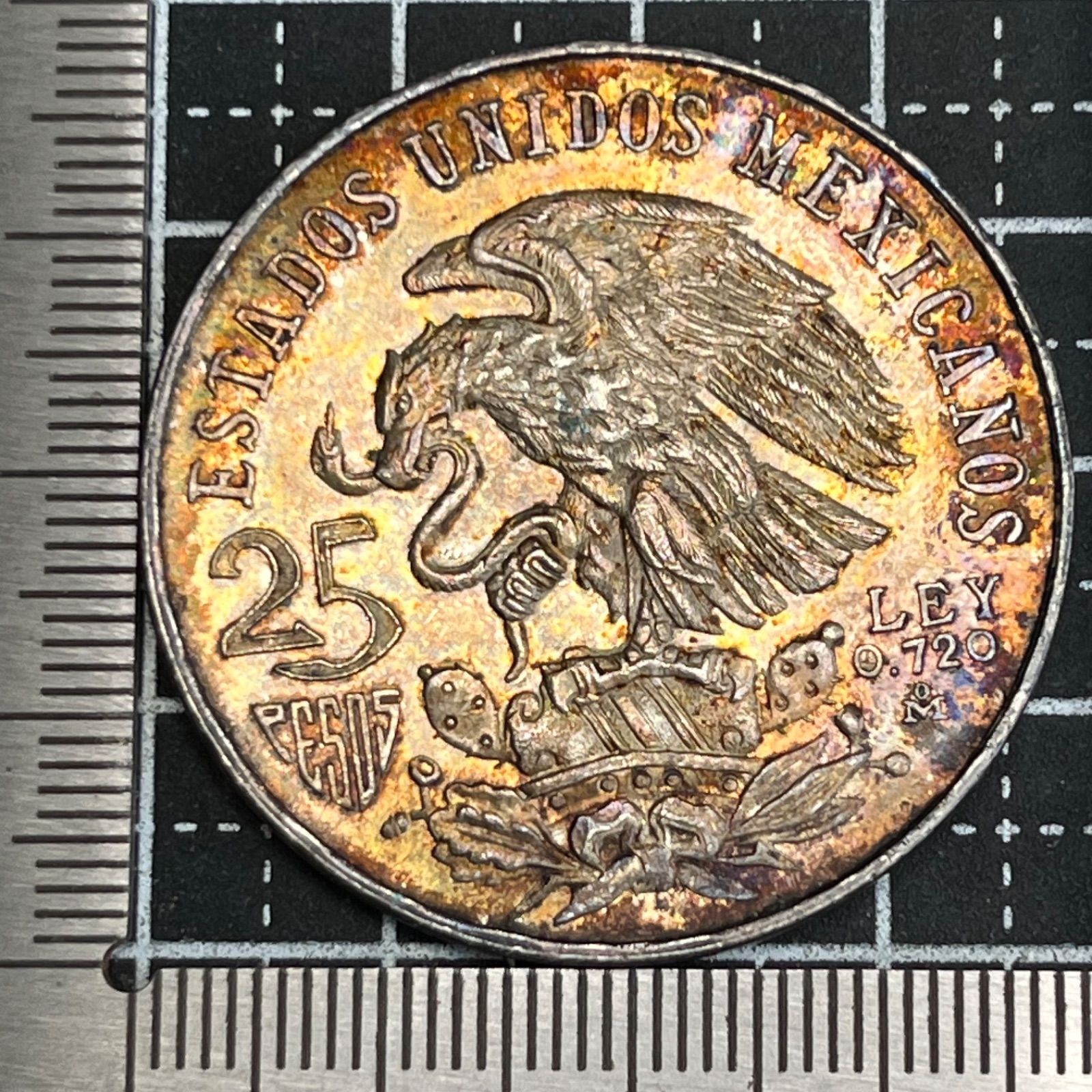 銀貨】1968年 メキシコ 25ペソ銀貨 第19回メキシコオリンピック記念 72
