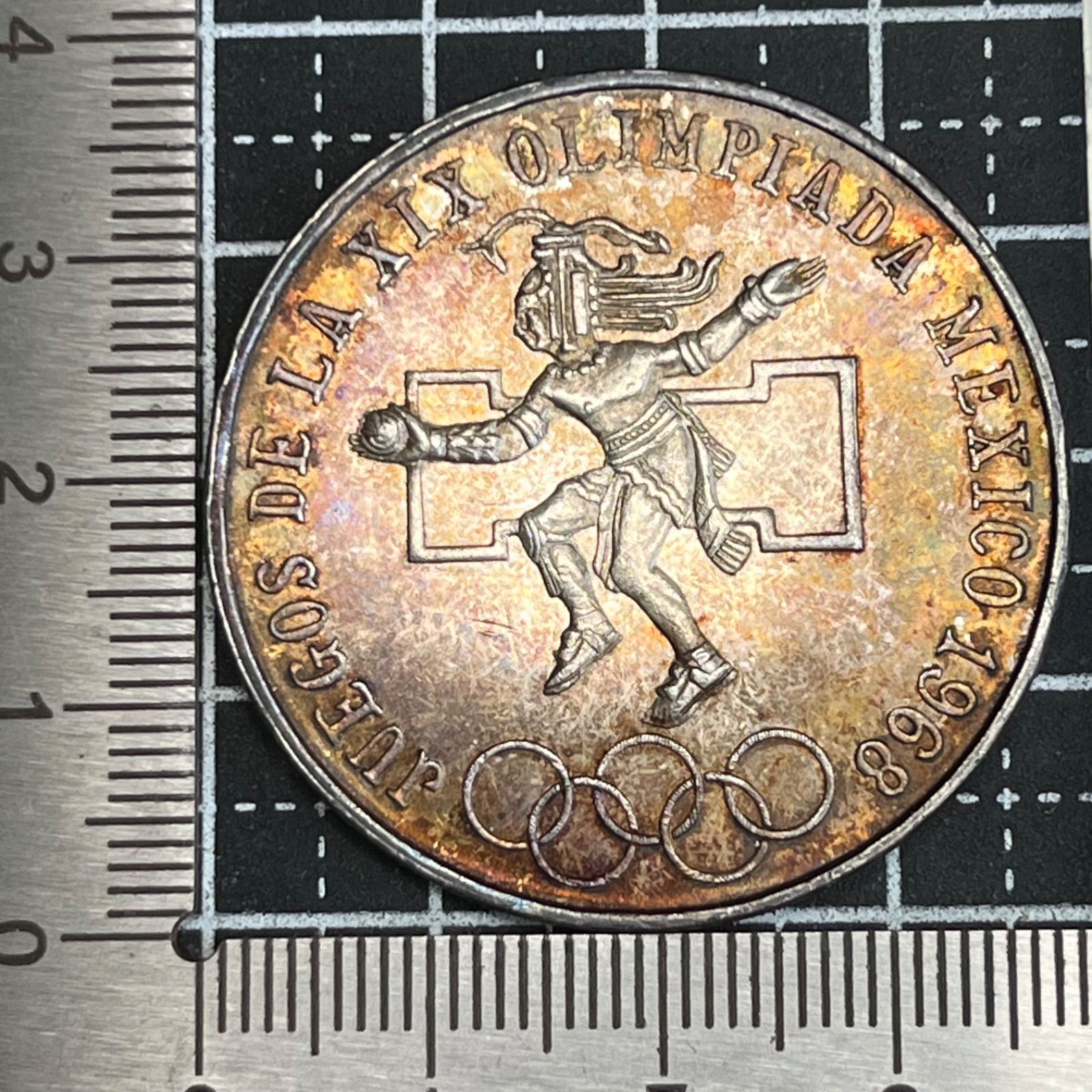 銀貨】1968年 メキシコ 25ペソ銀貨 第19回メキシコオリンピック記念 72