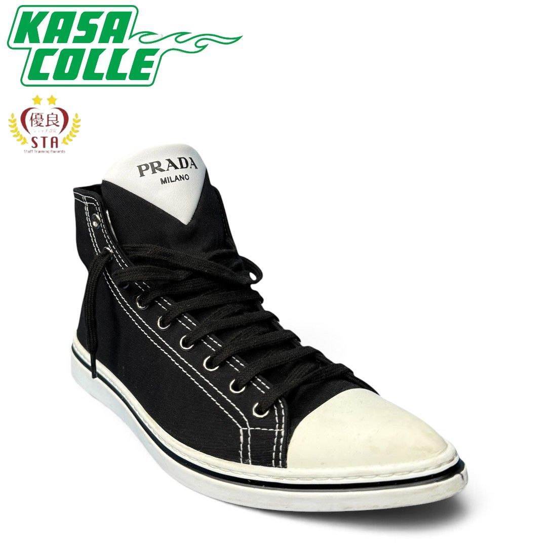 【PRADA】プラダ POINTY HIGH-TOP SNEAKER スニーカー