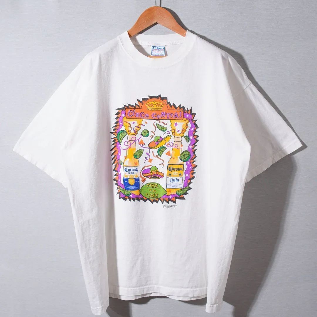 90s USA 企画 コロナ Corona Tシャツ XL ホワイト ヴィンテージ