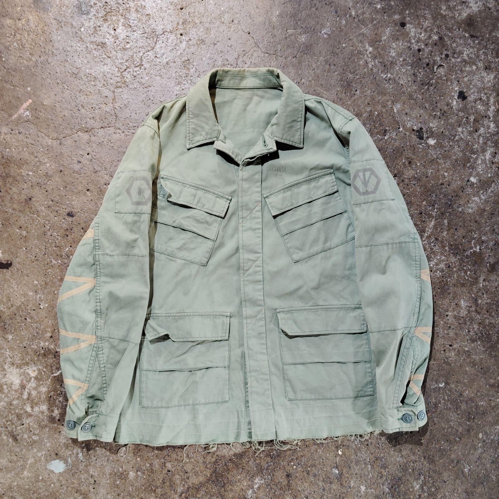 John UNDERCOVER 14ss ジャングルファティーグジャケット カットオフ
