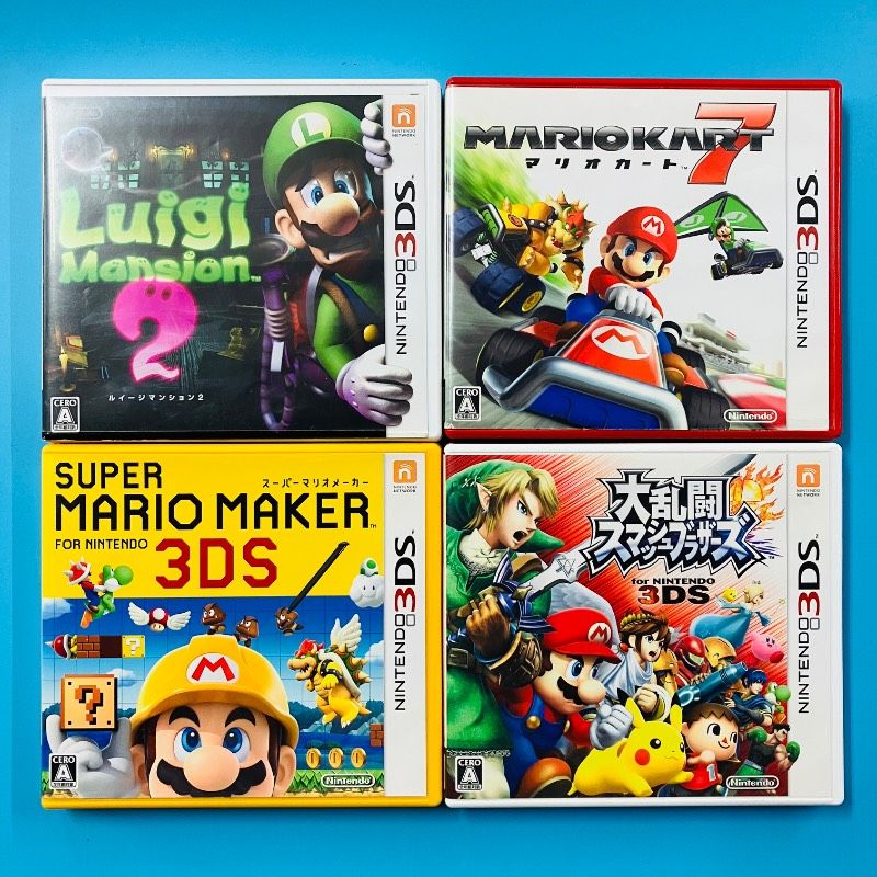 4点セット】3DS ルイージマンション2 マリオカート7 スーパーマリオ