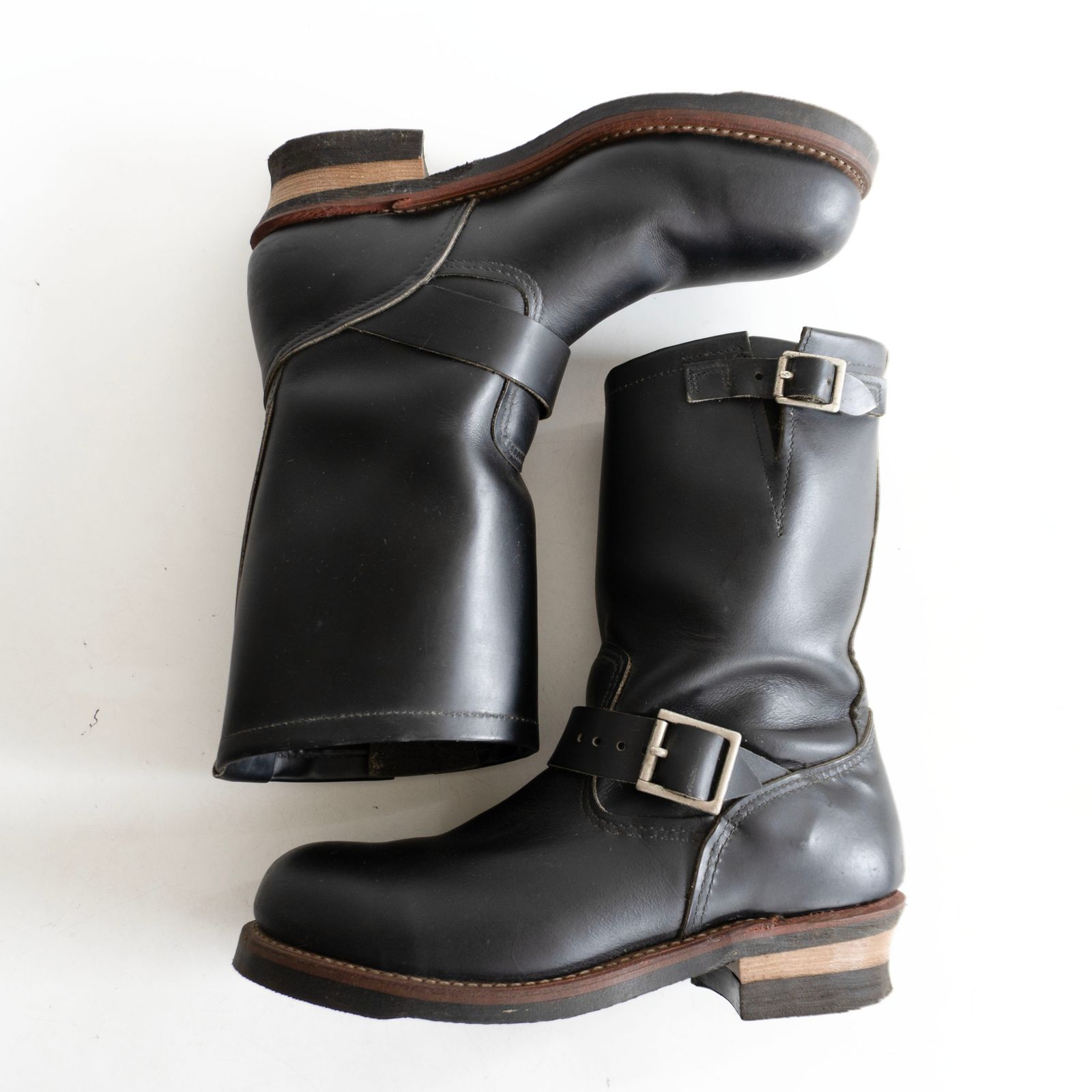 10年製】REDWING【2268/エンジニアブーツ】US8.5D ブラック レッド