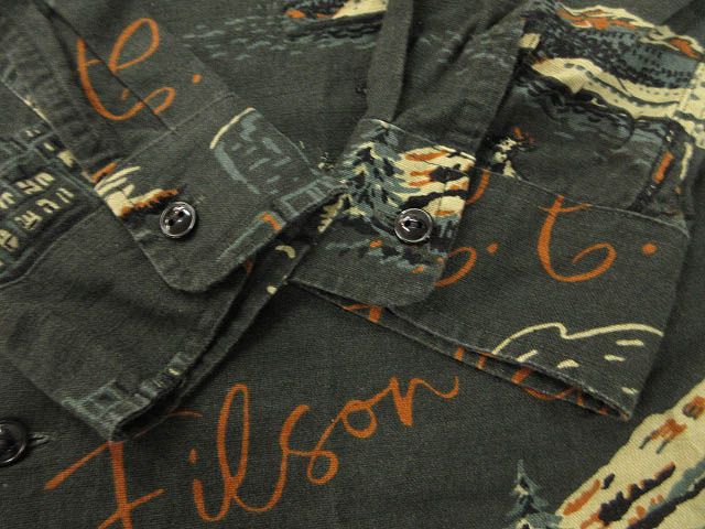 フィルソン エルクハイツ キャンプシャツ XS ダークグリーン オープンカラー フィルソン FILSON エルクハイツ キャンプシャツ ELK HEIGHTS CAMP