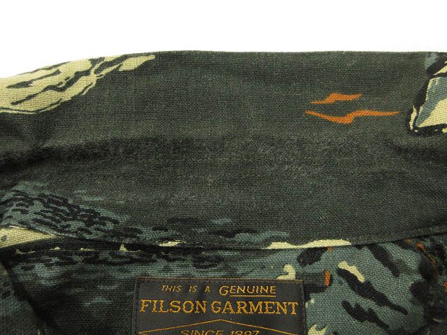 フィルソン エルクハイツ キャンプシャツ XS ダークグリーン オープンカラー フィルソン FILSON エルクハイツ キャンプシャツ ELK HEIGHTS CAMP