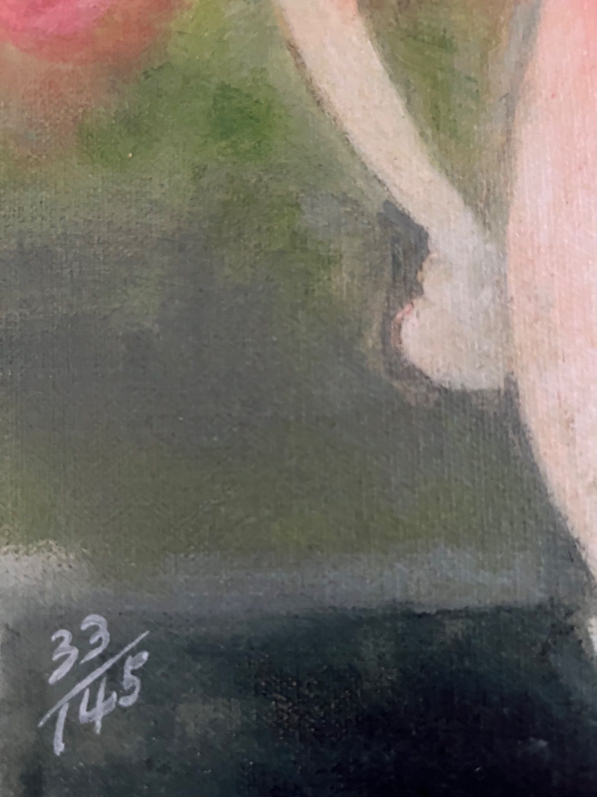額入り版画Jeannie Kimm 油絵用ライナー　直筆サイン ED有　カラー 油絵用ライナー 版画『窓の春』ジニー・キム代表作 サイン