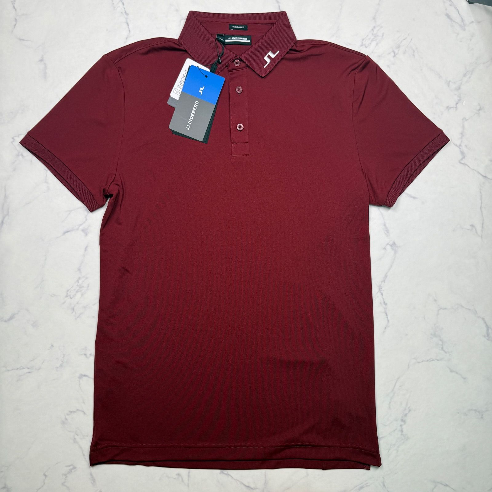 【S】J.Lindeberg　ポロシャツ　ゴルフ　赤　黒　　レア　正規品 新品タグ付き J.LINDEBERG ジェイリンドバーグ ゴルフ 半袖 ポロシャツ