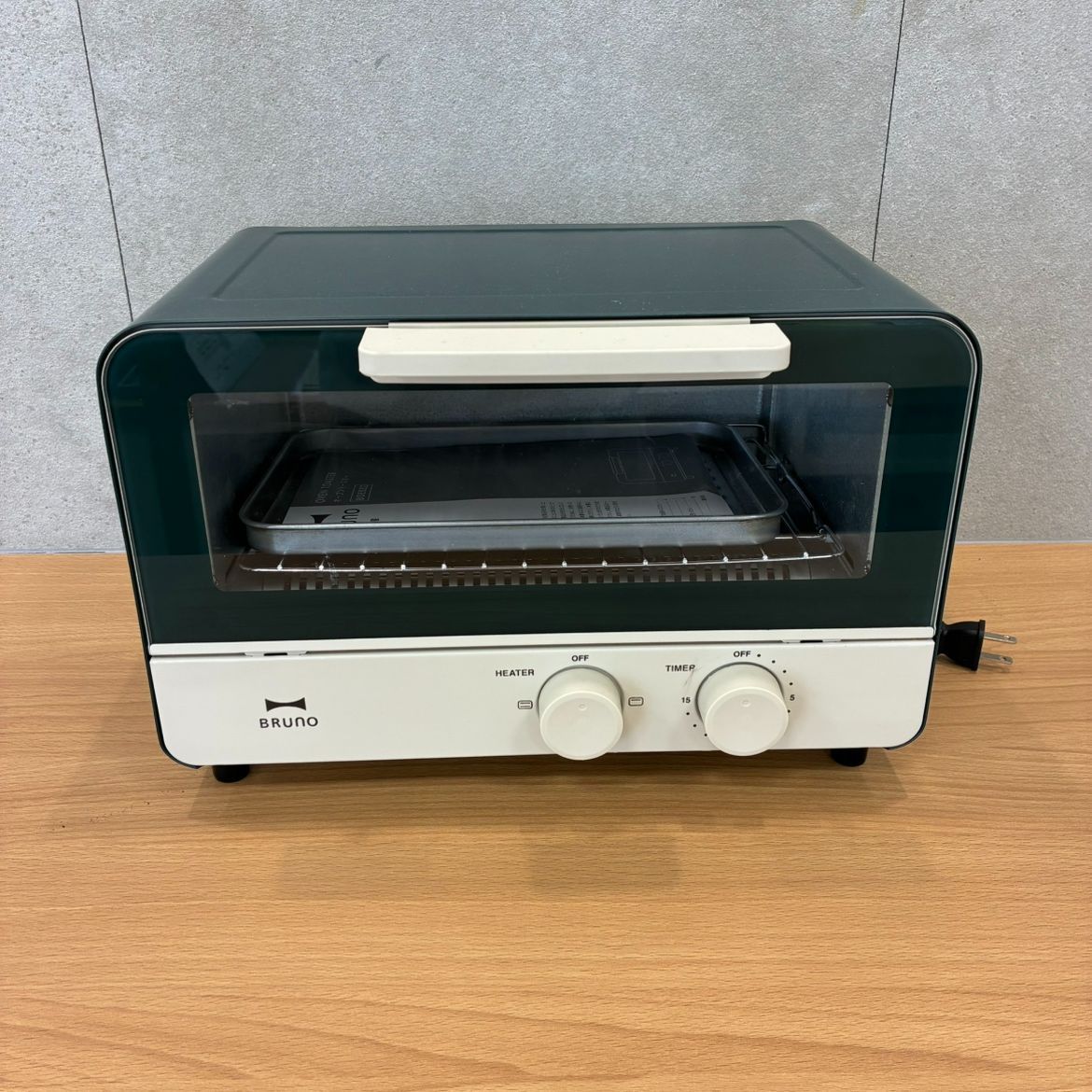 ブルーノ オーブントースター BOE052 ダークグリーン BRUNO 中古 KM035