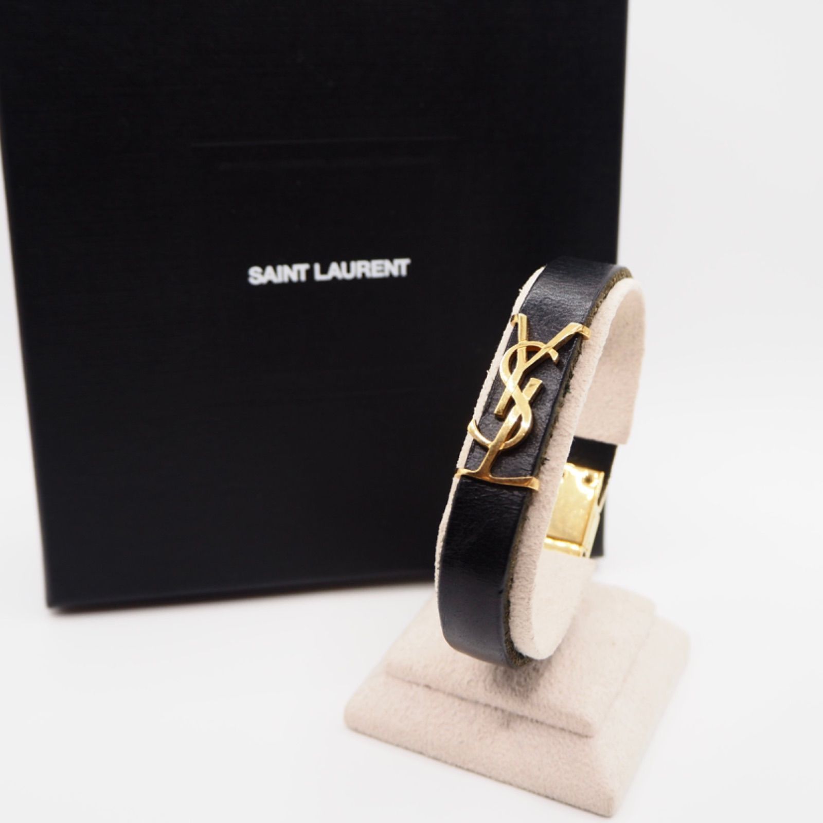 SAINT LAURENT PARIS カサンドラ オピウム レザー ブレスレット サン
