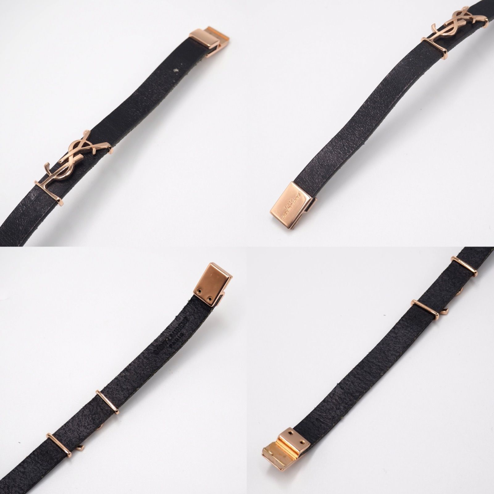 SAINT LAURENT PARIS カサンドラ オピウム レザー ブレスレット サン