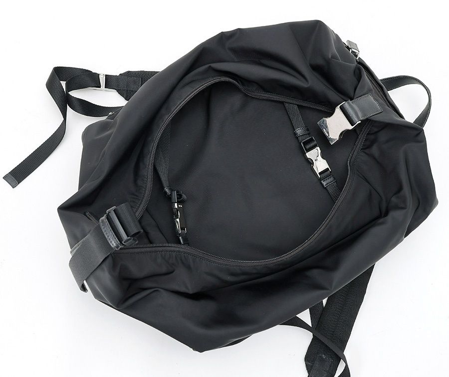 プラダ / PRADA　ナイロン x サフィアーノレザー バックパック　2VZ028　ナイロン　ブラック 【中古】 プラダ / PRADA ナイロン x サフィアーノレザー バックパック 2VZ028