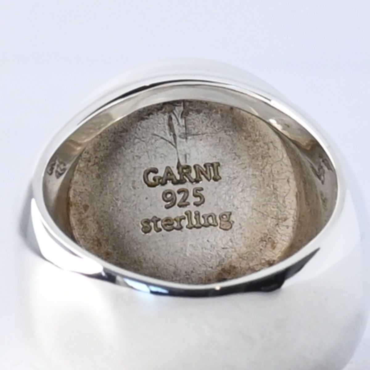 研磨済】GARNI シグネット シルバー925 リング 17号 ガルニ 指輪 印台