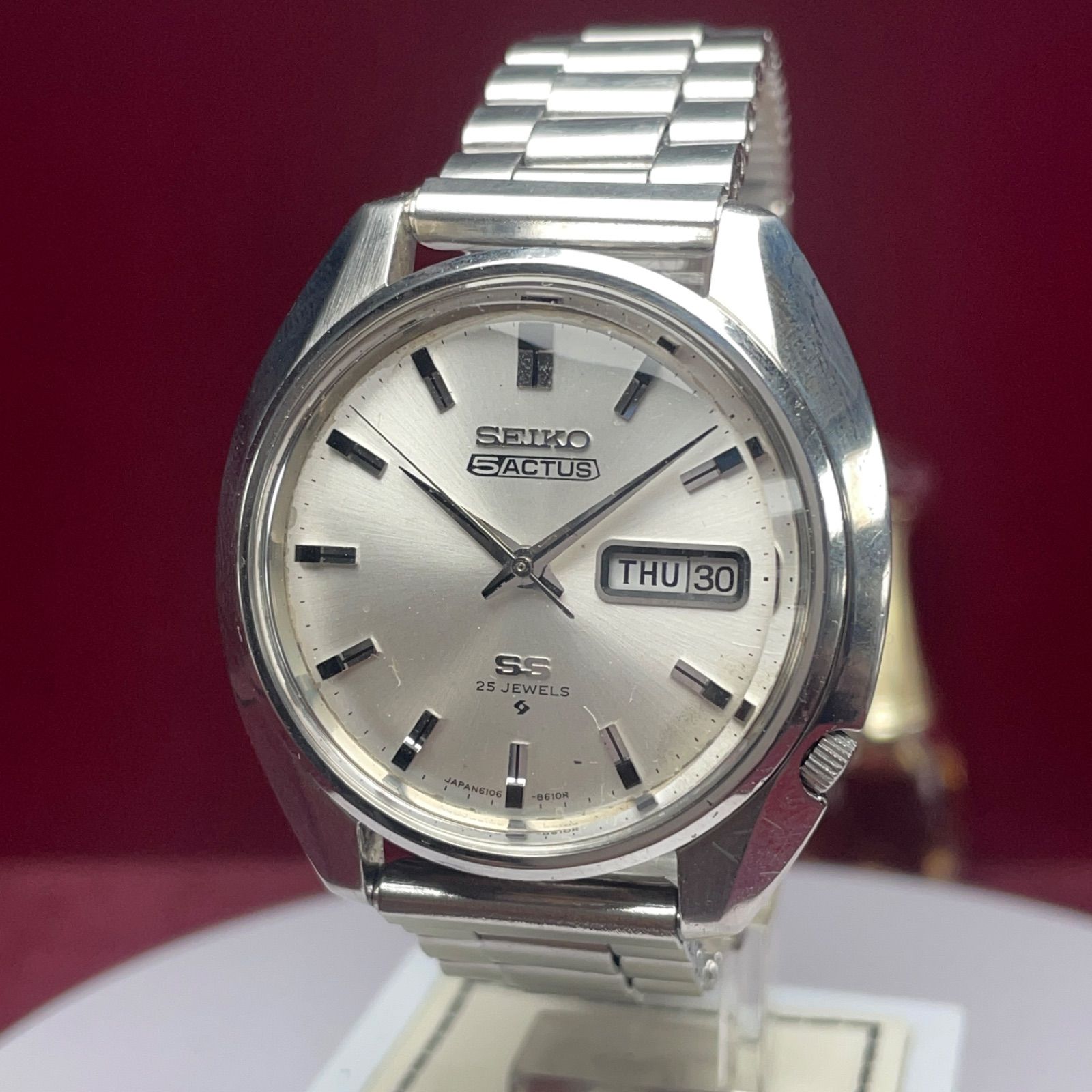 ☆1973年製 風防新品交換済 SEIKO セイコー 5 アクタス SS 自動巻