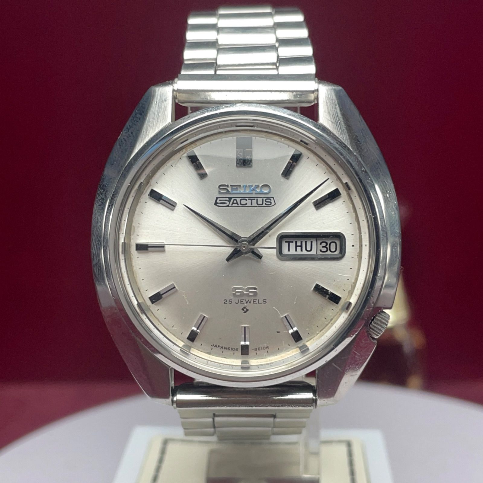 ☆1973年製 風防新品交換済 SEIKO セイコー 5 アクタス SS 自動巻